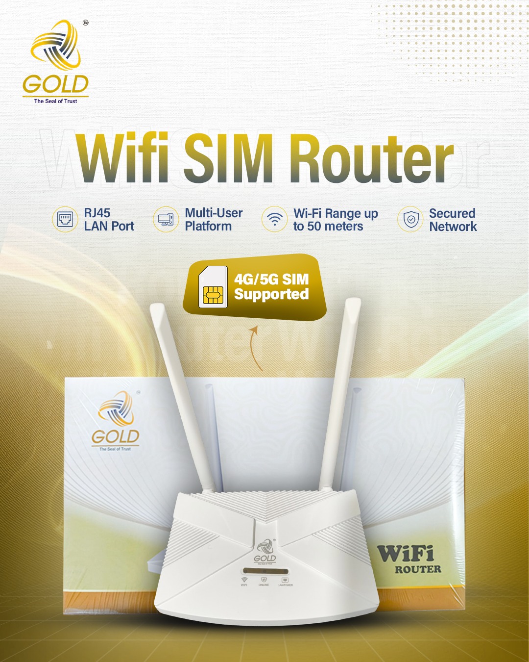 Gold WiFi SIM Router Gold WiFi SIM Router